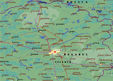Agrandir la carte du region de Vitebsk